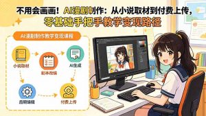 不用会画画！AI漫剧制作：从小说取材到付费上传，零基础手把手教学变现路径-网创资源总站