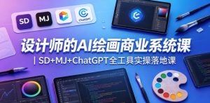 设计师的AI绘画商业系统课｜SD+MJ+ChatGPT全工具实操落地课-网创资源总站