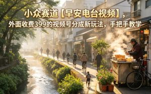 小众赛道【早安电台视频】,外面收费399的视频号分成新玩法,手把手教学-网创资源总站