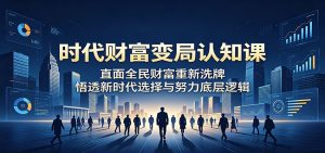 时代财富变局认知课：直面全民财富重新洗牌，悟透新时代选择与努力底层逻辑-网创资源总站