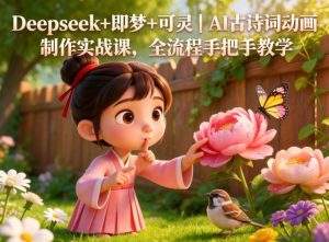 Deepseek+即梦+可灵｜AI古诗词动画制作实战课，全流程手把手教学-网创资源总站