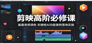 剪映高阶必修课：画面音频调色，关键帧AI功能案例落地实操-网创资源总站
